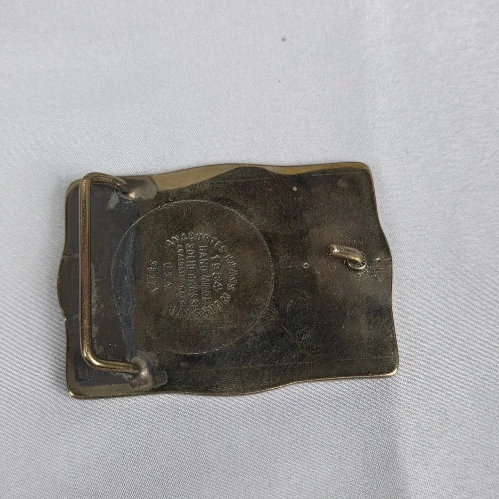 Vintage MAPCO‎ Belt Buckle North Pole Oil Refinery Solid Brass Anacortes 1980's